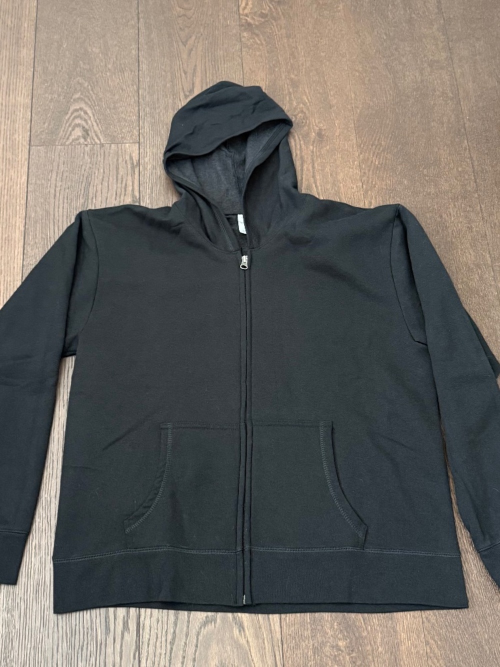 Hanes EcoSmart Black Full Zip Fleece Hoodie Sweatshirt Men’s XL